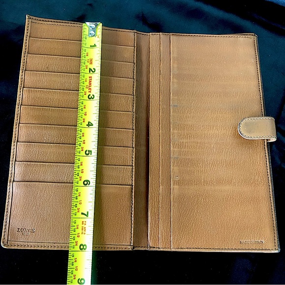 LOEWE Wallet Two Tone Trifold Leather Clutch Made In Spain - Picture 11 of 16